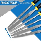 6pcs Metal Needle File Set Small Hardened Carbon Steel File Mini Hand Metal Tool