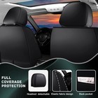 Seat Covers Front Set Black Stain-resistant Waterproof Easy Install With Pillows