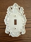 Vintage French Provincial Style White gold Cameo Light Switch Plate Wall Cover