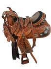 Used Western Barrel Saddle Gator Show Pleasure Trail Horse Tack Set 15 16 17