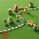 Naturflair 4 Pk 6x6 Inch Artificial Grass Decor Fairy Garden