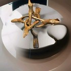 3 Hand Carved Wooden Alligator Interlocking Bowl Tray Stand Holder India 