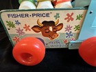 Vintage Fisher Price Milk Wagon Truck Pull Toy  131 Complete With Carrier 1965