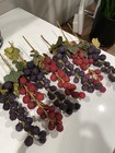 Vintage Beaded Grape Clusters   Set Of 7