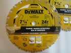  lot-5   dewalt  new Style   dwa271424---7-1 4 --24-tooth Framing Blades
