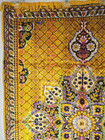 Vintage Tapestry Rug Wall Hanging Gold Floral Made In France 50 X 34