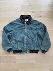 Carhartt Teal Santa Fe Mens Xl Blue Quilt Lined Zip Bomber Jacket