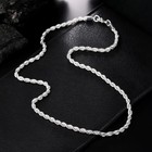 925 Sterling Silver Italian Rope Chain Men s Necklace 4mm - New  