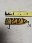 Old Vintage Antique  Hand Carved Made Painted Wood Folk Art Fishing Lure Plug