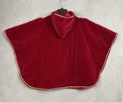 Vtg Youth Girls Small Red Cloak Handmade Quilted Lining Velvety Red Riding Hood