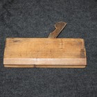 Vintage Wooden Grooving Plane Brown Wood Body Steel Blade Hand Woodworking Tool
