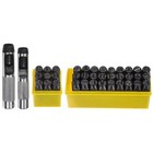 36 Pack Metal Stamping Kit - Steel Letter   Number Stamp Set With Punch Tools Fo