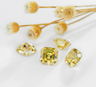 1 00 Carat Natural Yellow Asscher Cut Lab Grown Loose Cvd Diamond Vvs1 Certified