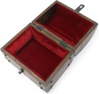 Wooden Treasure Chest With Padded Velvet Lining And Antique Lock With Skeleton K