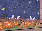 Vintage 90s Avon Halloween Tablecloth Ghost Jack O Lantern 68 X 50 1 2