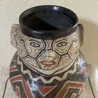 Vintage Peruvian Shipibo Conibo Pottery Face Tattoo Vase Handmade Vessel