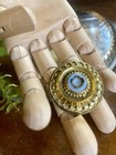 Mourning Jewelry Braided Hair   Sardonyx Forget-me-not Convertible Brass Brooch