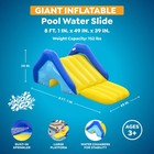 H2o Go Giant Inflatable Pvc Pool Waterslide With Built In Sprinkler   open Box 