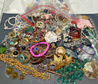 5lb Scrap Junk Drawer Lot Jewelry Odds Ends Wear Repair Crafts Vtg-now Etc As Is