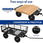 Bilt Hard Garden Cart 880 Lbs 4 Cu Ft Heavy Duty Steel Utility Wagon 10  Tire
