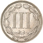 1881 Three  3  Cent Nickel