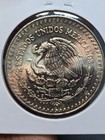 1985 Mexico 1 Onza Libertad  999 Silver Coin  blue Toned  edge Lettering
