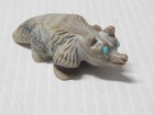 X Finely Carved Vintage Zuni Indian Stone Otter   Beaver Fetish Turquoise  Eyes