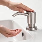 Kitchen Sink Soap Dispenser 500ml Bottle Brushed Nickel Pump Built-in Refillable
