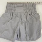 Women s Gathered High Waisted Gray Shorts Running Gym Yoga Workout Medium New