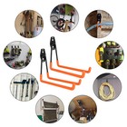 12 Pack Steel Garage Storage Utility Double Hooks Wall Organizer Tool Hanger