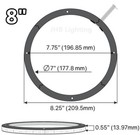 Jhb Set 4pcs 8  Rgb Color Change Led Rings Audio Subs Stereo Speaker Ring Lights