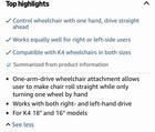 Medline Single Arm Wheelchair Drive For K4 Basic 16 Or 18 Inch  New