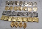 Lot Of 32 New Old Stock Metal Hat Badges As Pictured