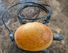  vintage Night Light Lamp - Tiffany-style Turtle Amber Glass And Iron Cast