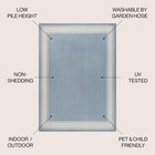 Jonathan Y Diamond Border Indoor Outdoor Area Rug 5x8 Blue cream Lucia Classic