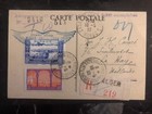 1930 Alger Algeria First Flight Postcard Cover Ffc To Casablanca Morocco