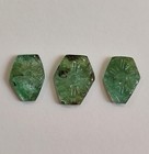 12 60cts Natural Zambian Emerald Green Carved Untreated Gemstone