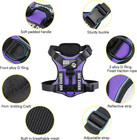 Service Dog Harness  Reflective Dog Vest Harness With 5 Pcs Patches  Adjustable