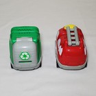 Vtech Go Go Smart Wheels Lot 2 Trucks Fire Truck Garbage Truck Lights Sound Work