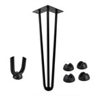 Hairpin 3 Rods Table Desk Legs 1 2  Solid Set Of 4 Heavy Duty - Various Sizes