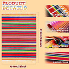 84 X 59 Inch Mexican Tablecloth Serape Blanket  Upgraded Mexican Blankets With P