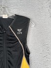 Tyr Triathlon Suit Mens Small Black Gray Yellow Sleeveless Front Zip Chamois