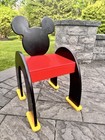 Vintage Disney Mickey Mouse Kids Solid Wood Chair H 28xw 16 X D 21    Rare