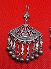 Vintage Egyptian Hallmarked Silver 900 Dangling Earrings