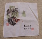 4 Vintage Souvenir Handkerchiefs Asian Japan China     Landscapes