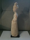 Tang Dynasty Chinese Terracotta Woman With Sad Face Figure