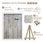 Wedding Guest Book Wooden Picture Frame  Drop Top Frame With 100pcs Wooden He   