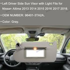 Left Driver Side Sun Visor W  Lights Fits For 2013-2018 Nissan Altima96401-3ta2a