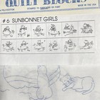 New Jack Dempsey Stamped White Nursery Blocks 9 x9  12 pkg Sunbonnet Girls  300
