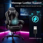 Gaming Chair  Ergonomic Computer Chair With Footrest And Lumbar Support  Height